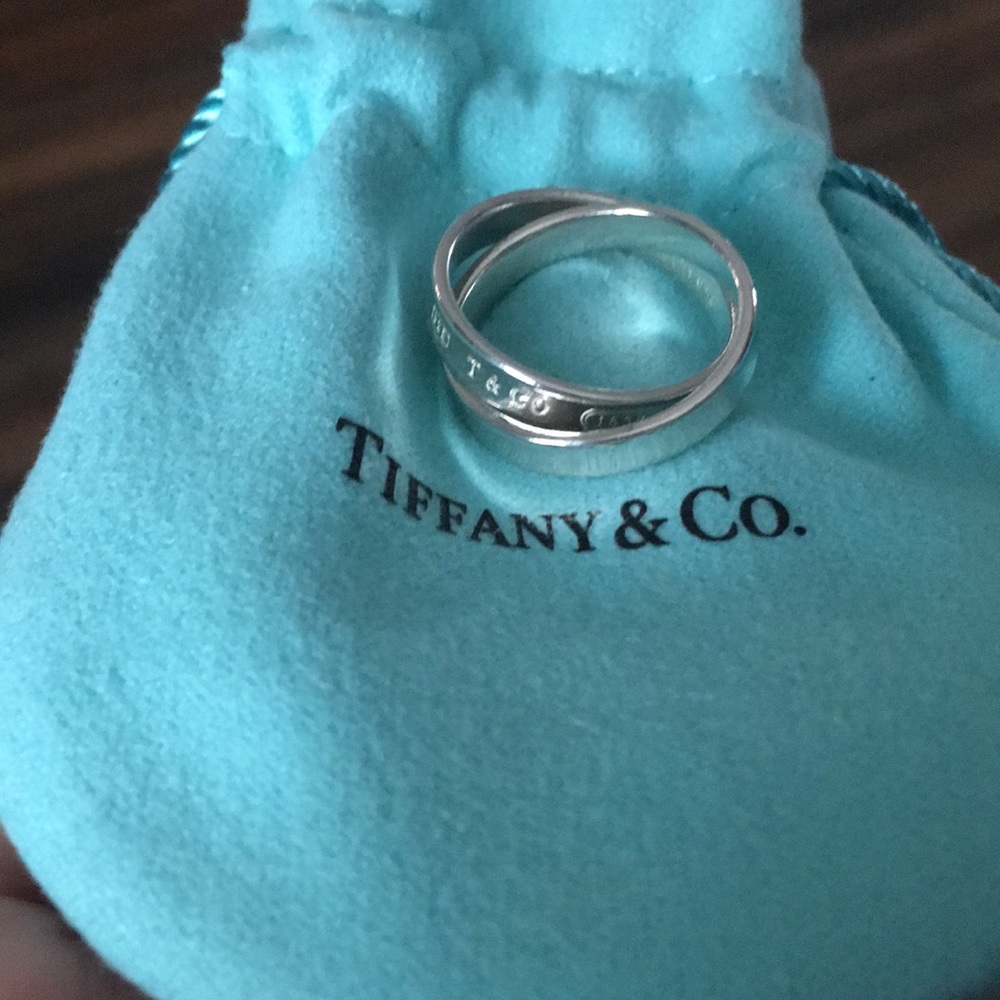 Tiffany & Co. authentic interlocking silver ring